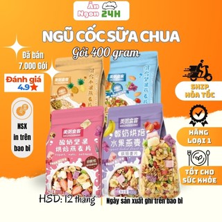 Ngũ cốc sữa chua hoa quả sấy thơm ngon gói 500gr, hạt ngũ cốc ăn sáng tiện lợi meizhoushike