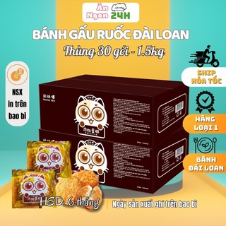 Bánh ruốc gấu Đài Loan thùng 30 gói, bánh chà bông thơm ngon, hấp dẫn, date 6 tháng luôn tươi mới anngon24h