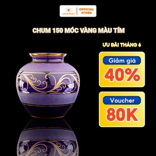 Chum Móc Vàng Màu Tím LOTUS GLASS Hàng Cao Cấp Chính Hãng, mã DN82506/150/MOCVT