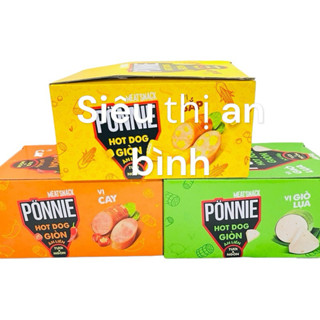 Xúc Xích Hot Dog Ponnie Giòn Ăn Liền Hộp 20 chiếc x 28gr - Date luôn mới