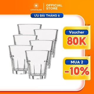 Bộ 6 CHÉN UỐNG RƯỢU thủy tinh vát tám cạnh dung tích 50ml LOTUS GLASS VTC400 nhỏ gọn, tinh tế