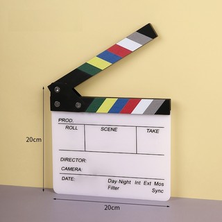 Bảng clapper board đạo diễn quay phim & chụp ảnh, bằng NHỰA Acrylic dùng bút lông cao cấp dochoi9x