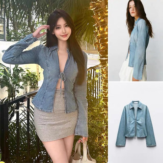 Áo denim bò zara xuất