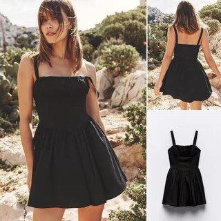 Đầm 2 dây xòe phồng Zara xuất