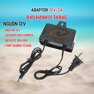 Bộ Nguồn Adaptor 12V-2A, điện áp 12 Volt, nguồn sạc camera, thiết bị điện tử nhỏ, gia dụng