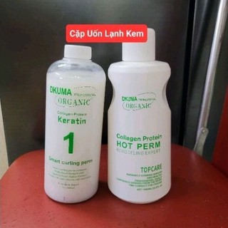 Cặp Uốn Lạnh DKUMA ORGANIC Keratin Collagen Protein 800ml