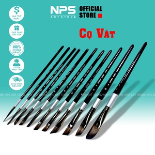 Cọ vẽ, cọ vẽ màu nước, acrylic, sơn dầu, màu gouache sunway lông sóc đầu vát 11 size, b207 blade