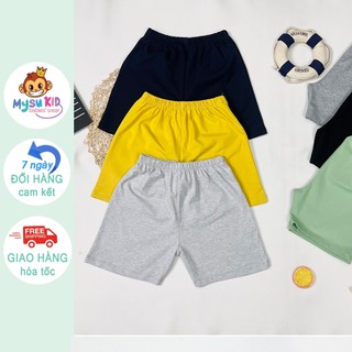 Quần đùi bé trai MYSU Kids lưng rộng rãi thun cotton mềm mát từ 10-30kg AT03