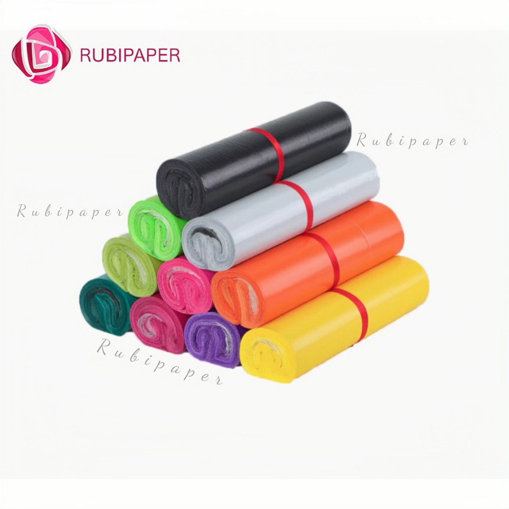Combo 100 túi nilon đóng hàng 2 lớp - Nhiều màu - 28x42 cm