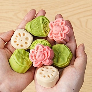 Khuôn lò xo 30g hoa sen, lá sen, củ sen, đài sen 1 bộ