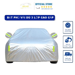 Bạt phủ ô tô chất liệu vải dù 3 lớp cao cấp chống nắng, chống xước che mưa hiệu quả