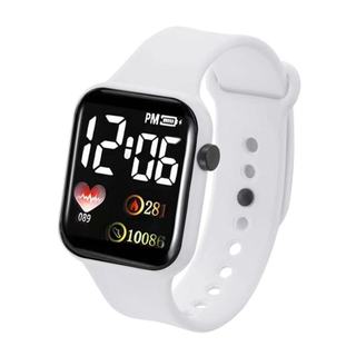 Đồng Hồ Điện Tử Nam Nữ Unisex Màn Hình Led Kiểu Dáng Thể Thao Phong Cách Hàn Quốc
