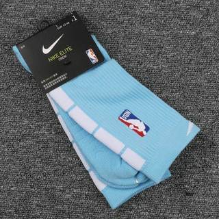 Tất bóng rổ nam nữ cổ cao NBA phối màu trắng xanh lam chất liệu cao cấp