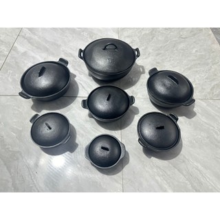Nồi gang chống dính kho quẹt, nấu cơm niêu, nấu lẩu cháo