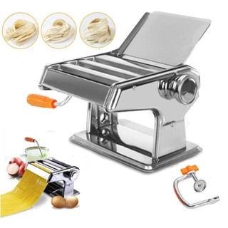 Máy Cán Bột Làm Mì Tươi Quay Tay 2 3 Lưỡi Cắt Inox Dùng Gia Đình Tiện Dụng [Có Kết Hợp Động Cơ]