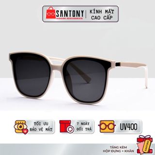 Kính râm chống tia uv SANTONY mắt mèo sang chảnh bản to thời trang cặp đôi nam nữ