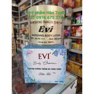 Kem body Evi dưỡng trắng da toàn thân 500gr