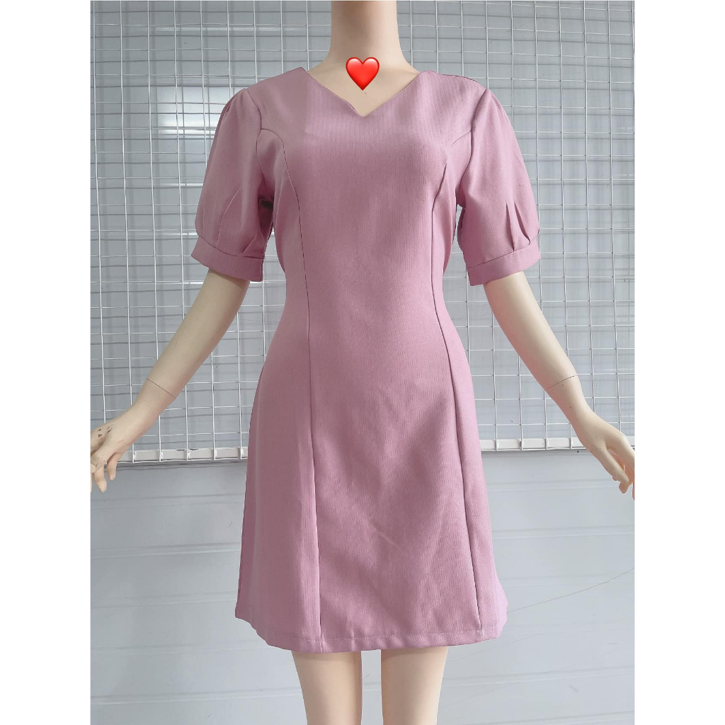 ĐẦM HỒNG TÍM CÓ DÂY CỘT EO SAU