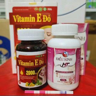Combo điều kinh Hằng Thu vitamin E đỏ hỗ trợ dày niêm mạc tăng chất lượng trứng