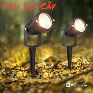 Đèn rọi cây đèn chiếu sáng cây cảnh đèn trang trí sân vườn tiểu cảnh ngoài trời 220v 5w 12ư vỏ thép kháng nước ip65