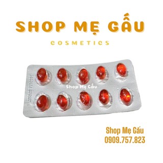 Vỉ 10 viên vitamin e màu đỏ