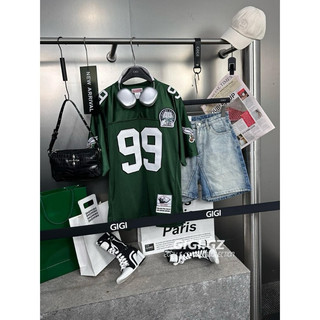 Áo thun phối số 99 nam nữ cổ tim dáng rộng màu xanh siêu hot 2024 - GTM store