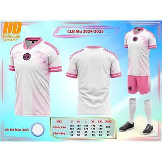 Quần áo bóng đá màu hồng, in tên số theo yêu cầu, in nhiệt không bong tróc, mực in sắc nét, bền màu, đẹp HUNGSPORT TN