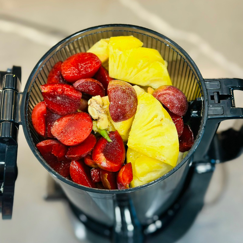 Máy Ép Chậm Kalite KSJ868 Ống Tiếp Nguyên Liệu Lớn 130mm Ép Nguyên Trái, Công Suất 250W Dung Tích 1.