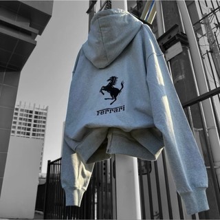 Hooide Zip - Áo Khoác Nỉ Khóa Kéo In Chữ FERRANI Form Rộng Unisex Nam Nữ
