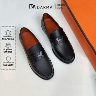 Giày tây âu nam loafer da bò cao cấp darma giày lười nam đẹp hàng hiệu quảng châu trẻ trung đế cao su tăng chiều cao