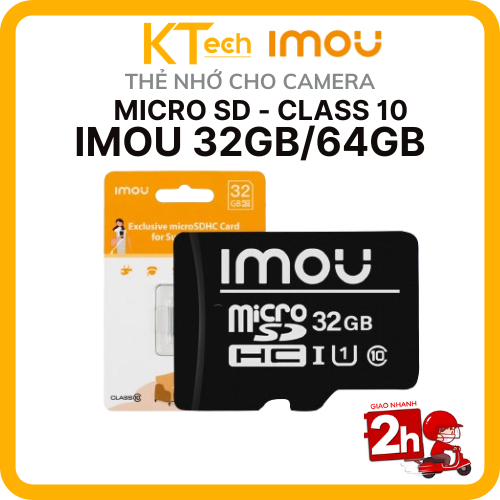 Thẻ Nhớ Cho Camera Micro SD IMOU 32GB 64GB, Chính Hãng, Bảo Hành 2 Năm 1 Đổi 1