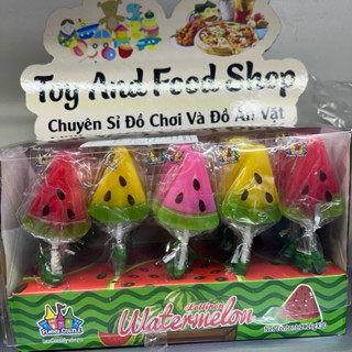  Khay 30 que Kẹo mút mix vị dưa hấu hoa quả 