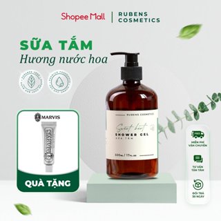 Sữa Tắm Trắng Da, Dưỡng Ẩm, Làm Sạch Bụi Bẩn, Hương Nước Hoa Cao Cấp Sweet Heart Rubens Cosmetic chai 500m