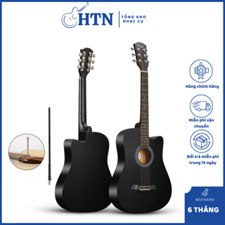 Đàn guitar Acoustic gỗ tốt có ty chỉnh cần, Đàn guitar dành cho người mới tập chơi - HTN