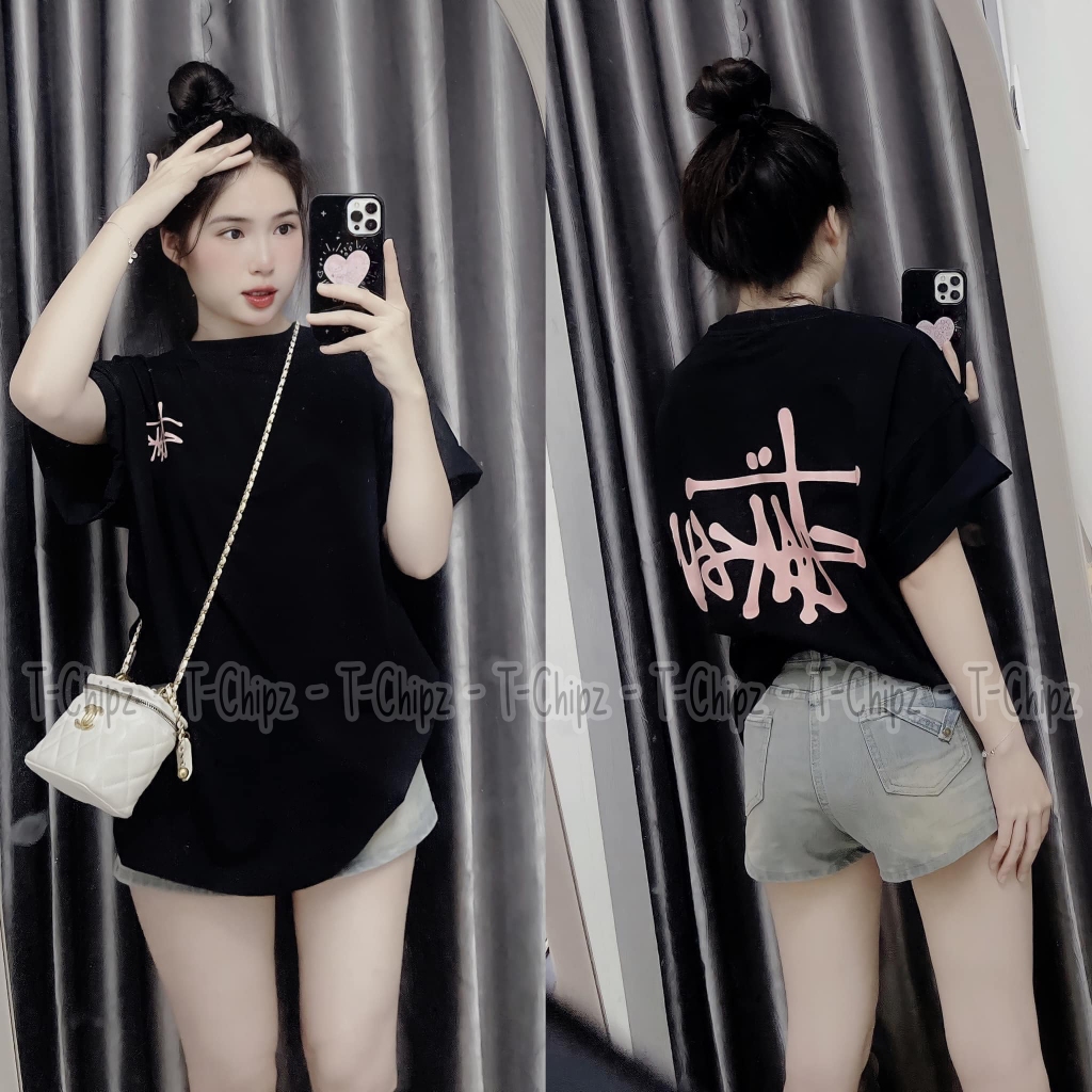 Áo Thun Stussy Hồng Nhạt Basic Chữ Tròn Basic Nam Nữ Tchipz Form Rộng Chất Vải Cotton 250gsm Cao Cấp | BigBuy360 - bigbuy360.vn