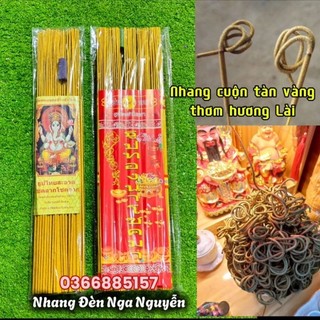 Thẻ nhang cuốn tàn vàng Thái Lan tặng kèm nhang số