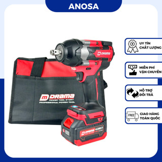 Máy siết bulong pin DRAMA D-5598, Động cơ không chổi than Lực siết 1280N.m Tặng túi vải