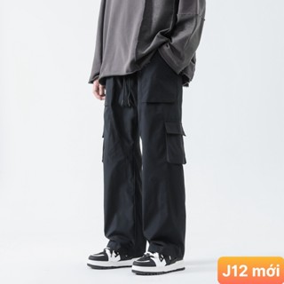 Quần baggy nam túi hộp màu đen đậm không rách chất kaki cao cấp co dãn nhẹ form thể thao nam Lavado 22 mới