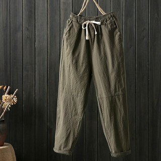 Quần baggy harem Linen nữ dáng rộng SLINEN, chất vải Linen bột Premium, form baggy trẻ trung.