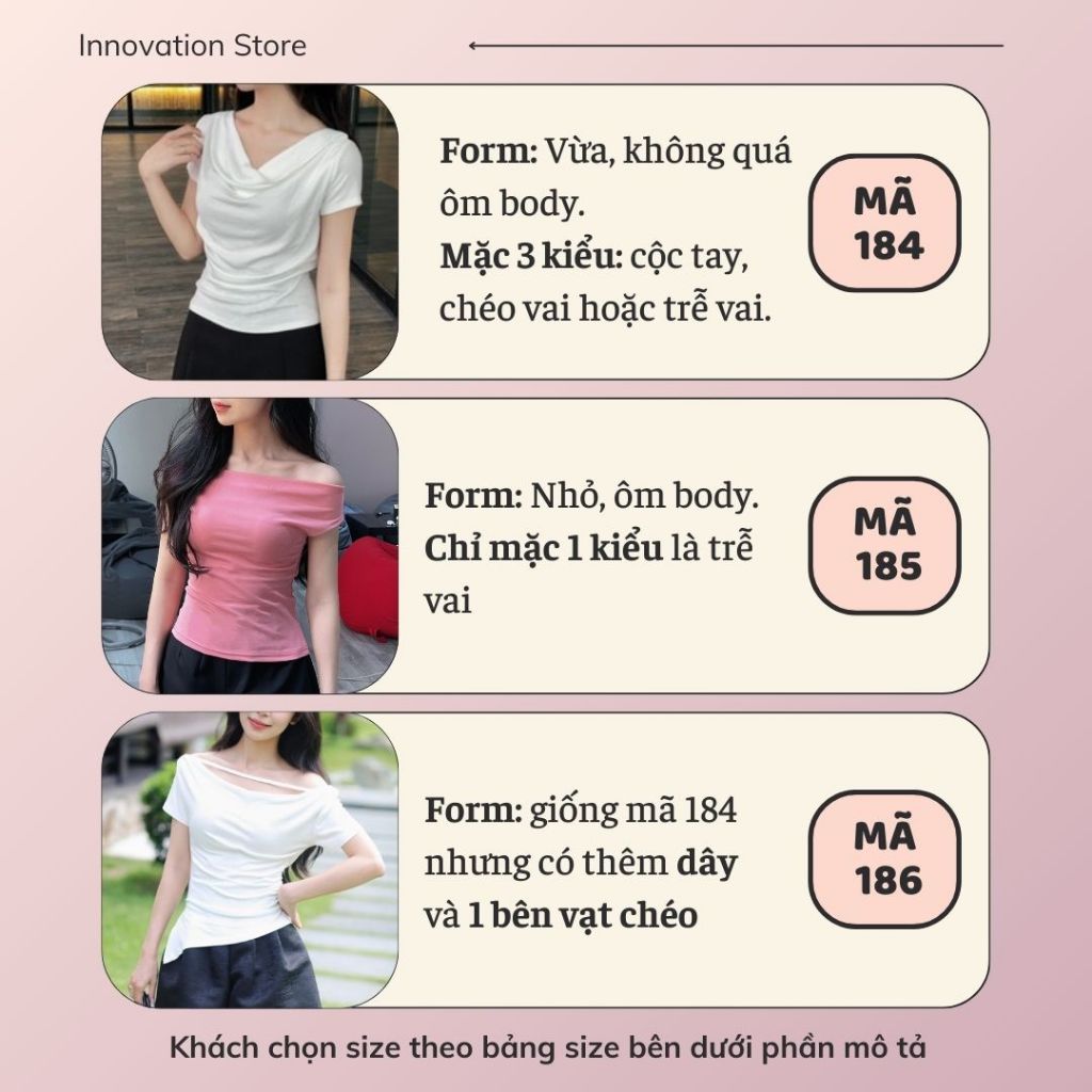 Áo Thun Cotton Giãn Cổ Đổ Ngắn Tay INNO, Áo Kiểu BIGSIZE Nhún Eo TA-184 | BigBuy360 - bigbuy360.vn