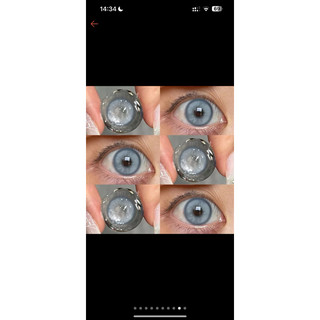1 cặp lens xanh biển cận 6,5 độ