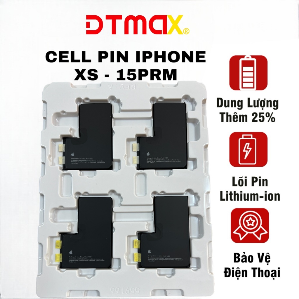 Cell pin dung lượng cao, phôi pin điện thoại từ XS đến 15PRM, tặng kèm siu dán