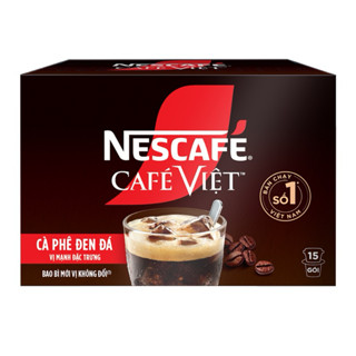 CÀ PHÊ ĐEN ĐÁ NESCAFE CAFE VIỆT HỘP 240G (15 GÓI)/ CÀ PHÊ VIỆT ĐEN ĐÁ