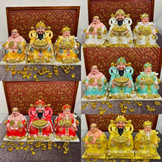 (Bộ 3 ông 30cm thần tài-thần tiền-ông địa ) tượng thần tiền tài địa cao 30cm mẫu phú quý 1