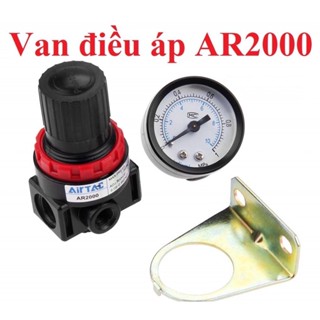 Bộ van điều chỉnh áp suất khí nén Airtac AR2000 ren 13mm