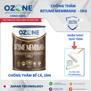 Sơn chống thấm đa năng bitum. sử dụng cho hồ cá, sàn nhà, nhà vệ sinh - màu đen 5kg | ozone chống thấm