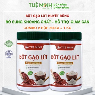 Bột gạo lứt giảm cân Tuệ Minh, bột gạo lứt đỏ huyết rồng 2 hộp 500g - 1kg