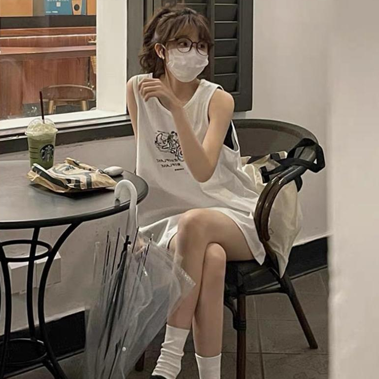 Áo Ba Lỗ Nữ Form Rộng NEONVN - Áo thun nữ sát nách form rộng in hình phong cách Retro in hình thời t