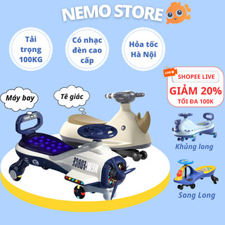 [XẢ HÀNG 299K] Xe lắc cho bé NEMO STORE xe chòi chân có nhạc cỡ đại, xe lúc lắc cho bé hình máy bay, tê giác, khủng long