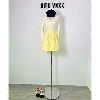 HIPU.VNXK - Chân váy Ryan hoa vàng thiết kế xếp eo dáng phồng trẻ trung.